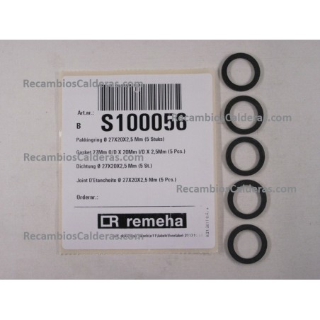 Gasket 27Mm O/D X 20Mm I/D X 2,5Mm (5 Pc